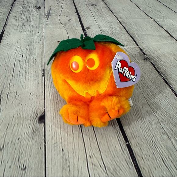 Puffkins Vintage Pumpkin Plush - Picture 1 of 2